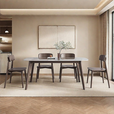 Rectangular modern sintered stone dining table