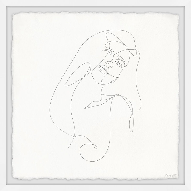 Blank Stare - Single Picture Frame Painting, 61cm H x 61cm W