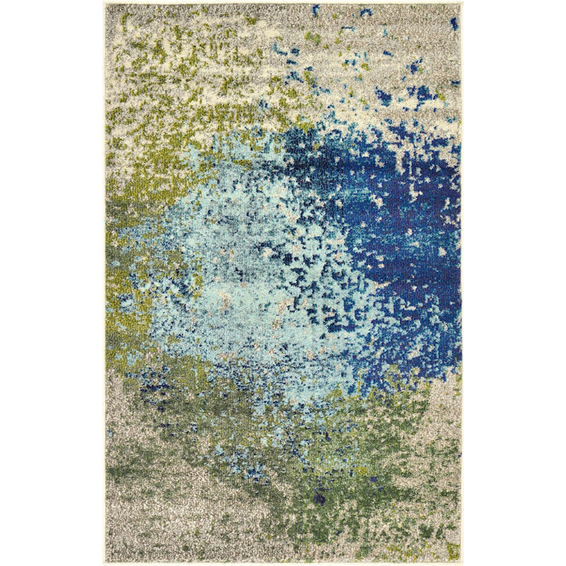 Rizer Washable Abstract Indoor Rug, Rectangle 3'3" x 5'3"