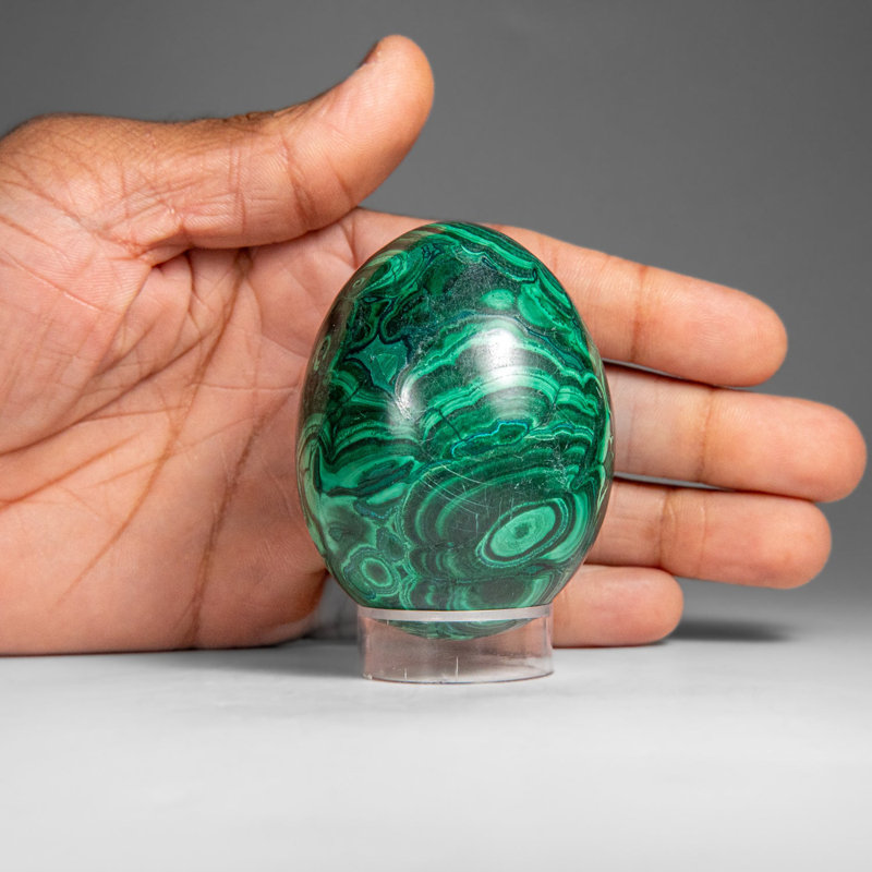 Genuine Polished Malachite Egg (363.2 Grams)