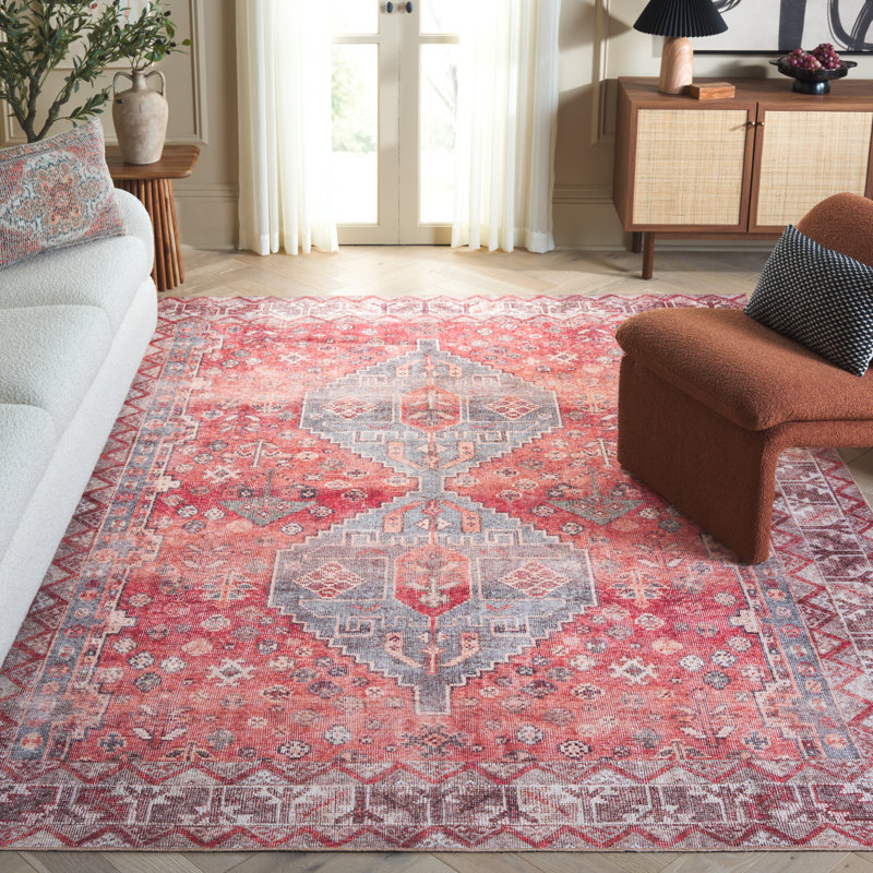 Tapis oriental rétro lavable à la machine Serapi Performance, Rectangle 8 pi x 10 pi