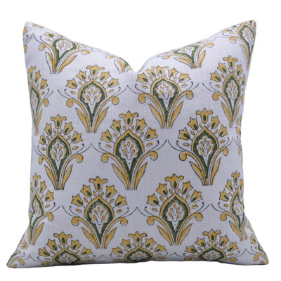 Fabdivine Traditional Hand Block Print Throw Pillow Cover Vintage Home Accent- Chimni