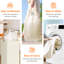 Grand panier à linge 100l avec couvercle, panier à linge pliable avec couvercle et sac intérieur réutilisable, grand panier à linge sale pour salle de lavage, salle de bain, dortoir, chambre à coucher, blanc