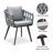 7-Piece Extendable Outdoor Dining Set with Aluminum Alloy Frame & Cushioned Seating - Weather-Resistant Patio Table and Chairs for 6