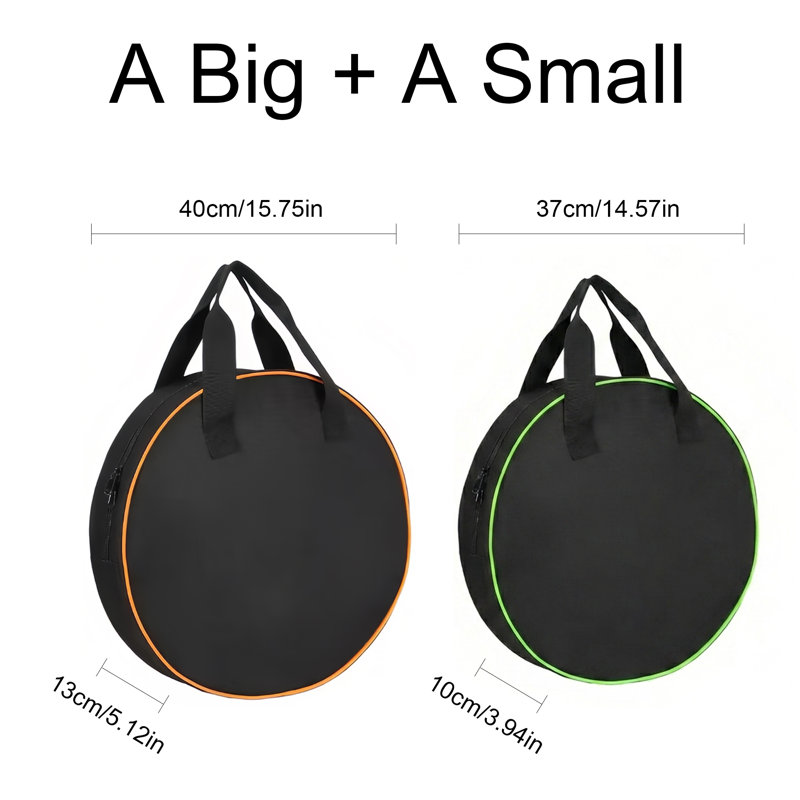 Sac de rangement rond étanche pour câbles, organisateur de câbles de démarrage pour tuyaux d'égout de VR, câbles de recharge pour véhicules électriques, rallonges électriques, tuyaux d'arrosage et accessoires de VR