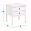 Table de chevet 2 tiroirs - Blanc-1434064138