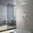 8000-12Inch Shower Faucet Shower System With 12 Inches Rain Shower Head And Handheld Spray-113115447
