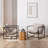 Reagle Modern Metal Framed Sling Accent Chair-82152823