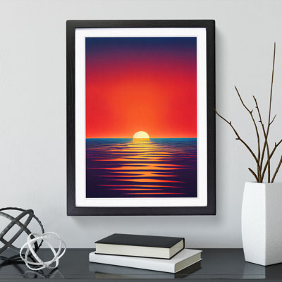 Stimulating Ocean Sunset - Framed Print