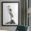 Shoreline Heron In B&W II - reproduction de cadre photo