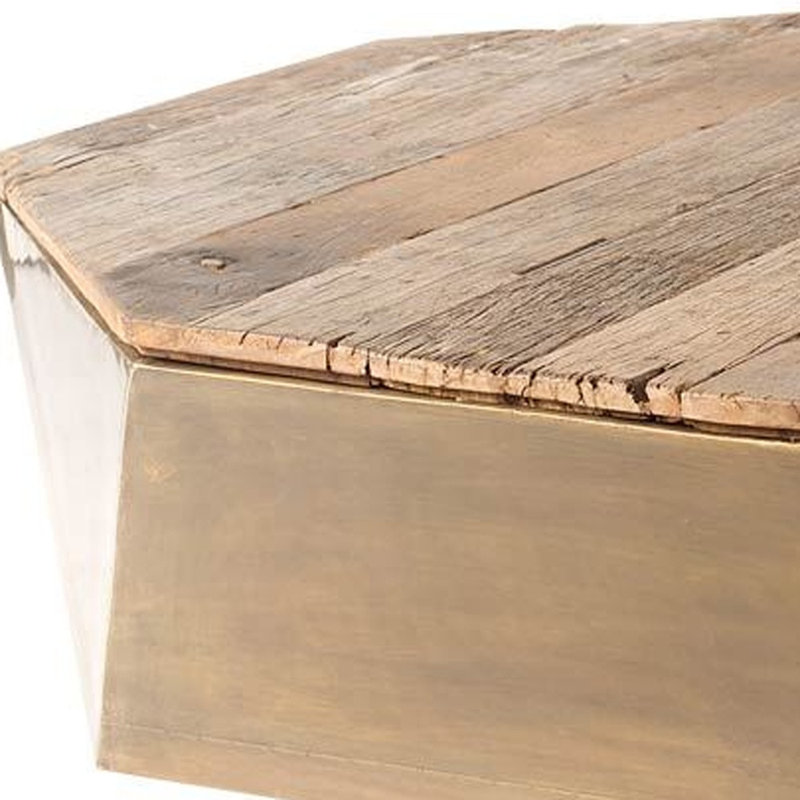 Table basse Gracie Mills, 14" H x 48" W x 48" D, Harwich, Black / Clear