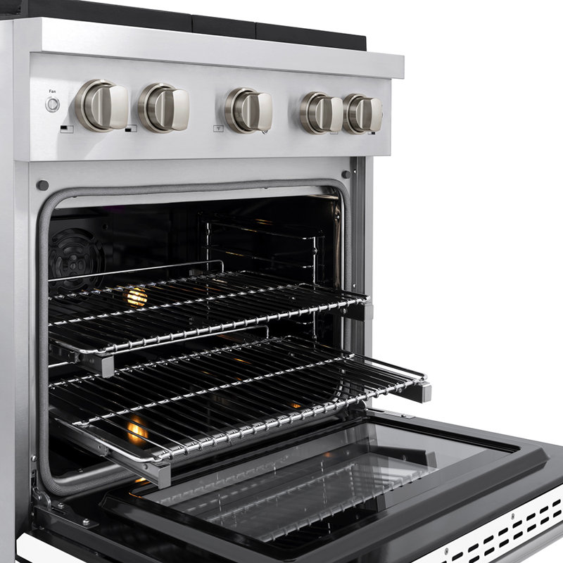 ZLINE 30 in. 4.2 cu. ft. Paramount Dual Fuel Range W/ 4 Burner DuoPro Cooktop and Electric Convection Oven W/ White Matte Door