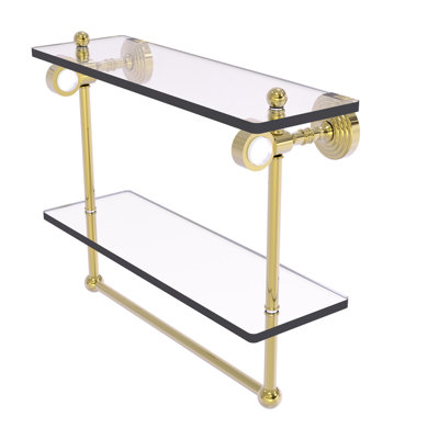 Jarrell 2 Piece Glass Tiered Shelf with Towel Bar