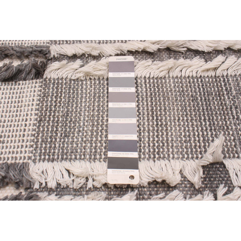 Tapis unique gris de 5 pi x 7 pi 7 po Marrakech