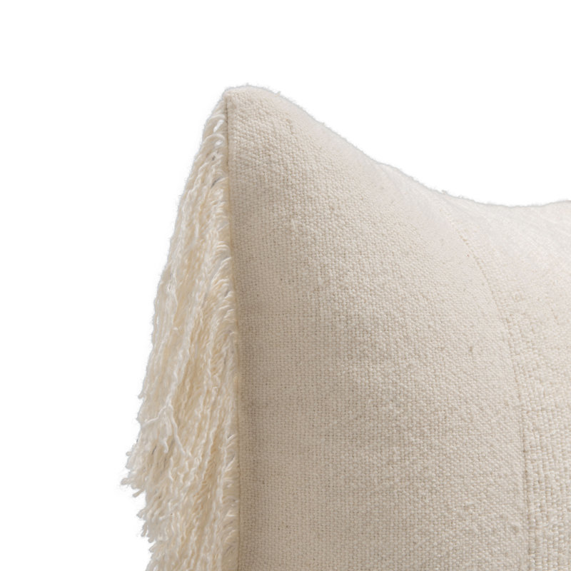 Volta Fringe Linen Blend Throw Pillow