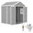 Garden 6 ft. W 5 ft. D PP Resin, Aluminium Reverse Apex Storage Shed-1498561657