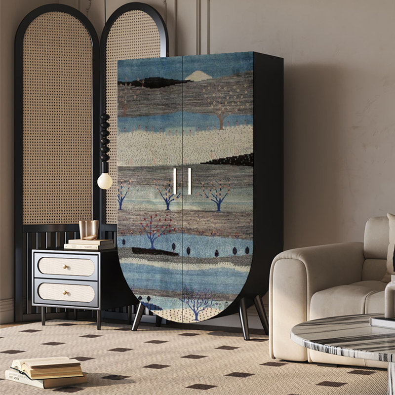 French-style solid wood painted wardrobe