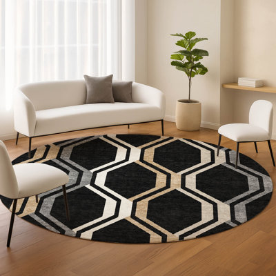 Machine Washable Indoor/Outdoor Chantille ACN2326 Mid-Century Modern Rug