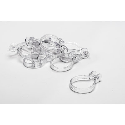 Crochet de rideau de douche clear button