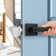 Privacy Door Lever with Square Rosette for Bed and Bath Keyless