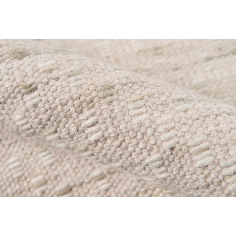 Tapis beige en laine tissé à plat à la main Dartmouth Bartlett, Rectangle 5 pi x 8 pi