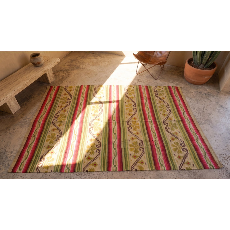 Tapis antique tissé à plat Zapotec Mexico