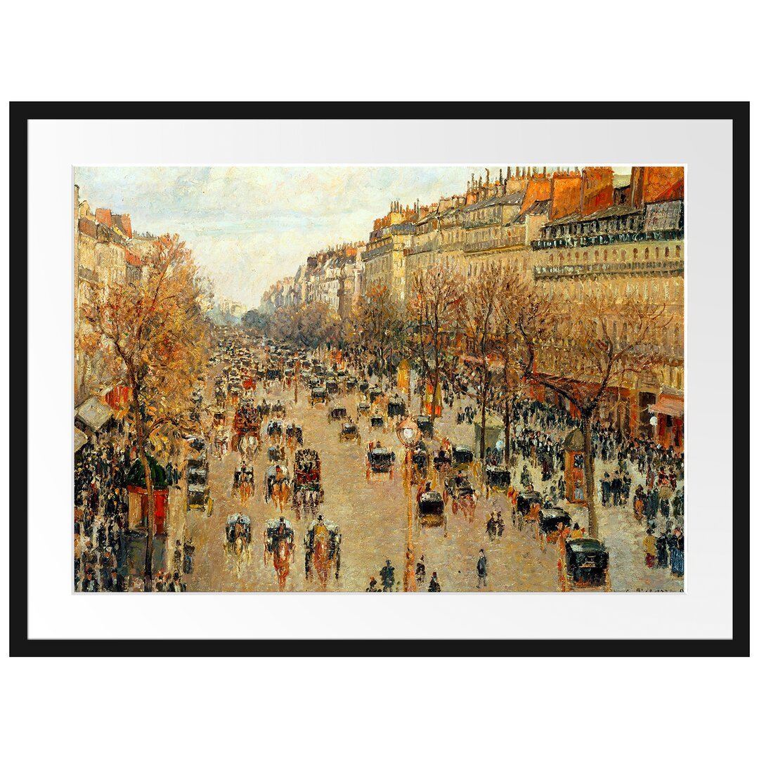 Gerahmter Fotodruck Boulevard Montmartre von Camille Pissarro