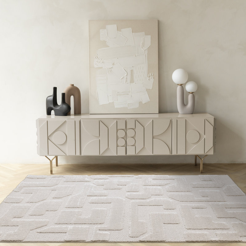 Tapis texturé haut / bas Marrisha, Rectangle 7 pi 10 po x 11 pi 2 po