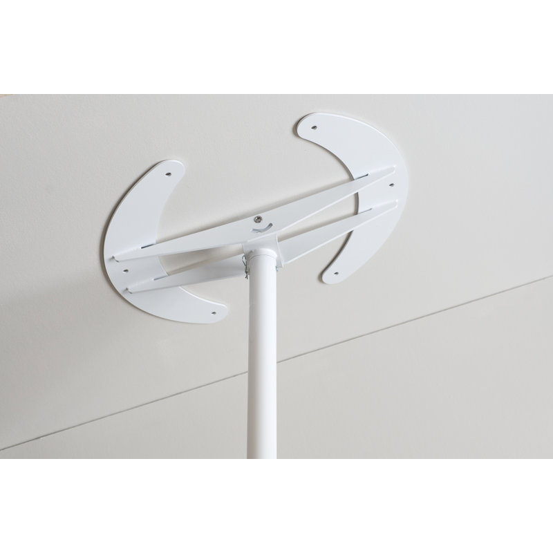HEALTHCRAFT Angled Ceiling Top Plate in White (Add-On Kit for SuperPole), Adjustable 0-45 Degree