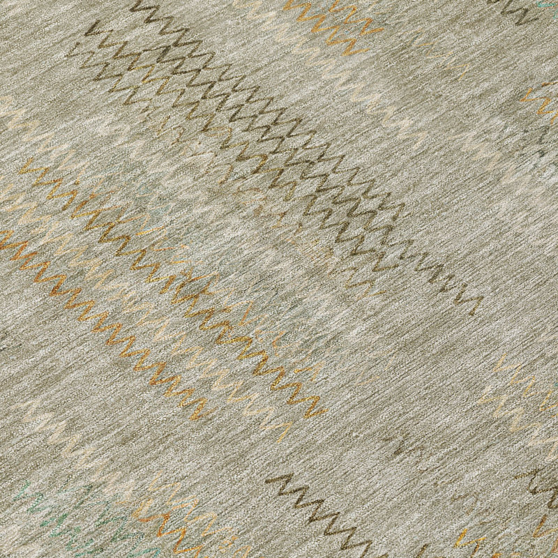 Machine Washable Indoor/Outdoor Chantille ACN2887 Modern Rug, 5' x 7'6", Khaki
