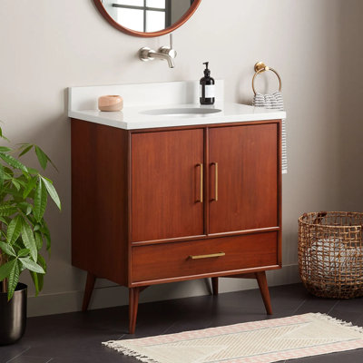 30" Novak Single Bathroom Vanity Set with Oval Undermount Sink