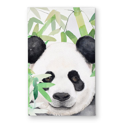 Hidden panda in bamboo - Asian bedroom door mat for decor