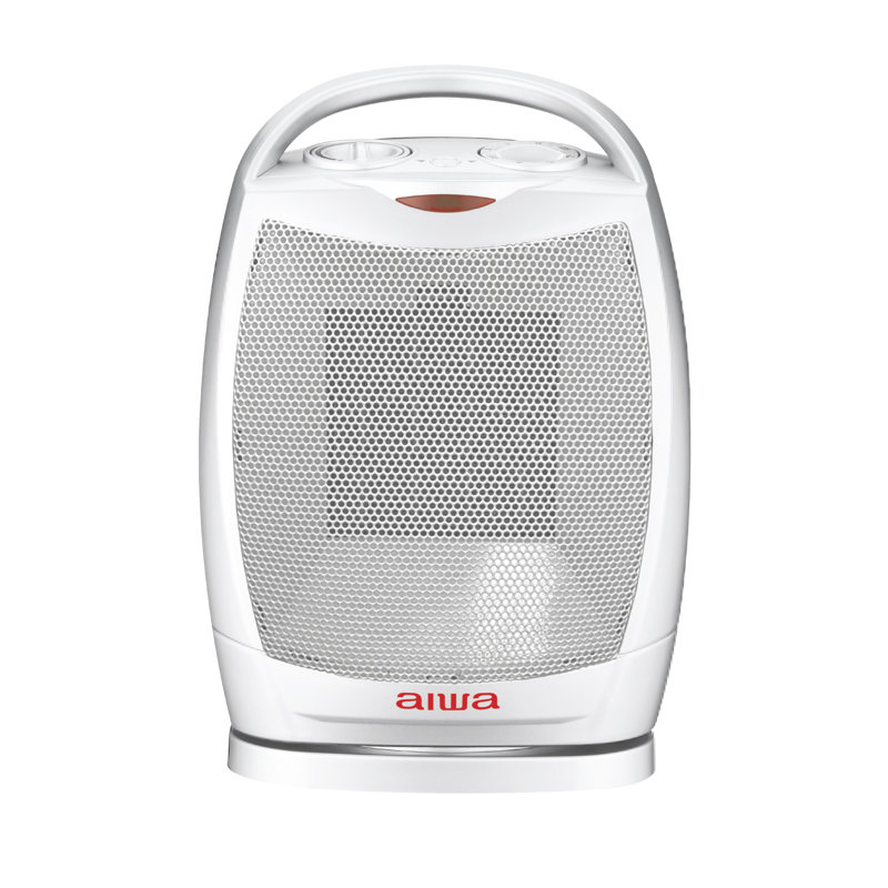 Oscillating Room Heater with Handle, Overheat Protection, Tip over Auto Shutoff - White, White