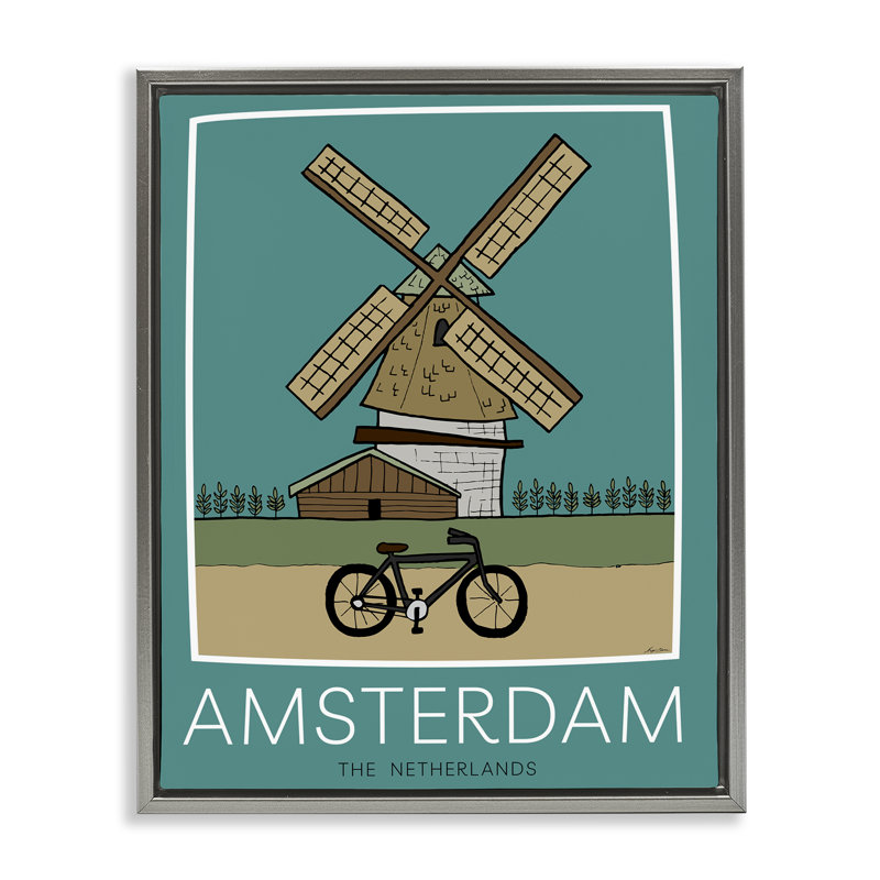 Cadre flottant Amsterdam Amsterdam, H 31 po x l 25 po, Cadre flottant gris lustré