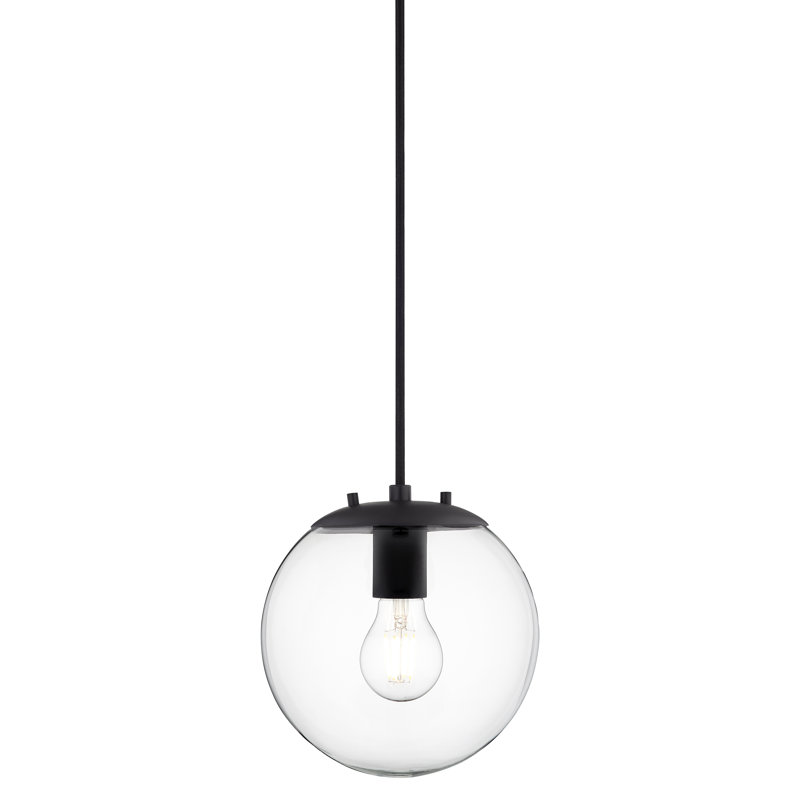 Casiyah 1 - Light Single Pendant, Black, Clear
