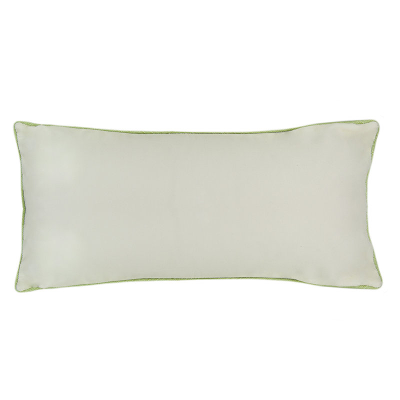 Sweet Melon Embroidered Floral Rectangular Decor Pillow