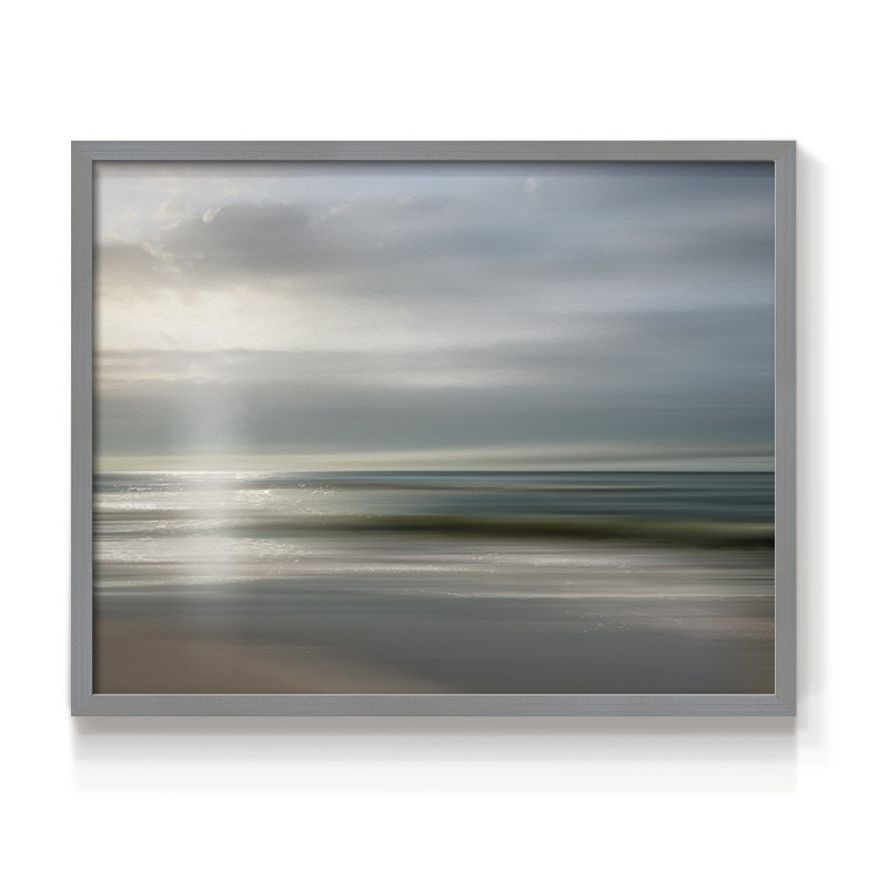 Soleil couchant - impression encadrée - réversible, Gris, H 22 po x l 28 po