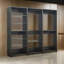 Système d'organisation modulaire Dee, 3 tringles suspendues et 6 tablettes, bois gris foncé