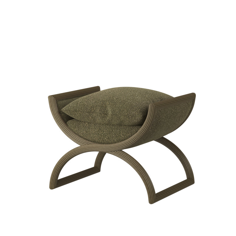 Fillmore Upholstered Accent Stool, Dune, Rise Fern (Performance fabric) 1357-34