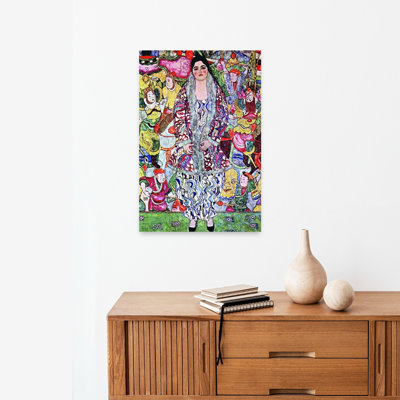 Portrait Of Friederike Maria Beer 1916 Classic Colorful Contemporary Portrait Wall Art Print by Gustav Klimt - 1 Piece Wrapped Canvas Wall Art