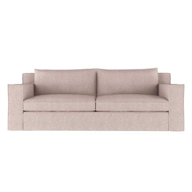 Canapé Mulberry, H 33 po x l 96 po x p 40 po, Peluche velours rosé, Brun foncé