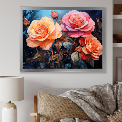 " Multicolor Roses Come Alive With Brushwork I "