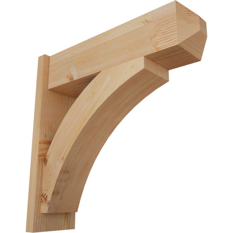 Persienne en bois rustique Thorton Craftsman,  P 26 po x H 26 po , Sapin Douglas de 7 1/2 po (lisse)