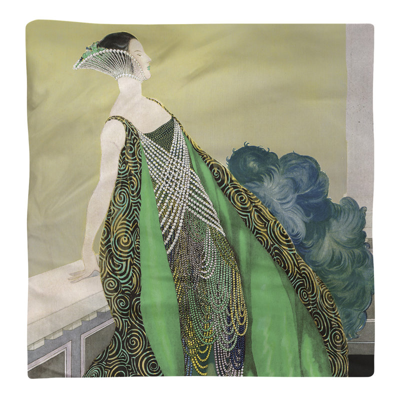 Emily Brodeur Cotton Square Napkin, Yellow/Green
