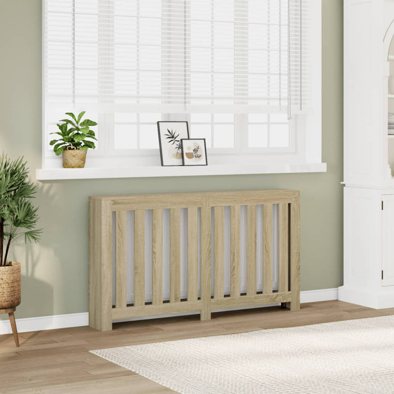 Large Radiator Cover, Sonoma Oak, 149 x 20 x 82 cm, Vertical Slats