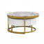 Table basse ronde et gigogne avec tiroirs