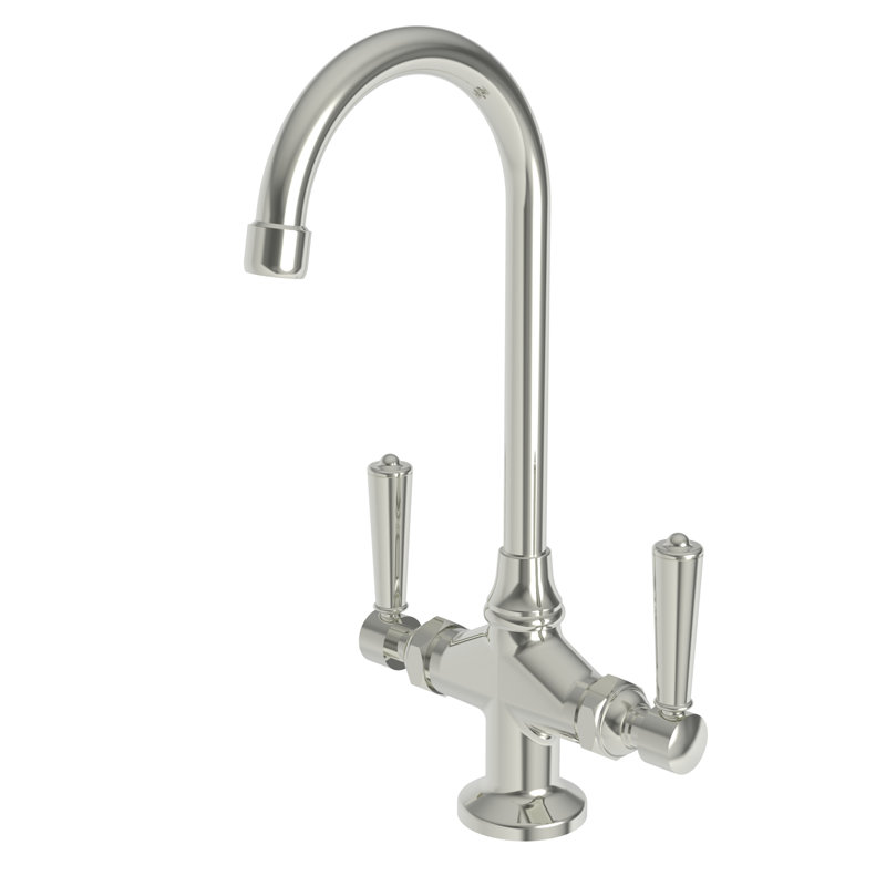 Metropole Double Handle Bar Faucet, Polished Nickel