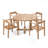 Classic 48-Inch Round Teak Outdoor Dining Table with Umbrella Hole