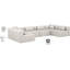 Canapé modulaire en similicuir 6 pièces Houswerth-94884336