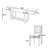 Rustic 82inch 7-Piece Extendable Dining Table Set